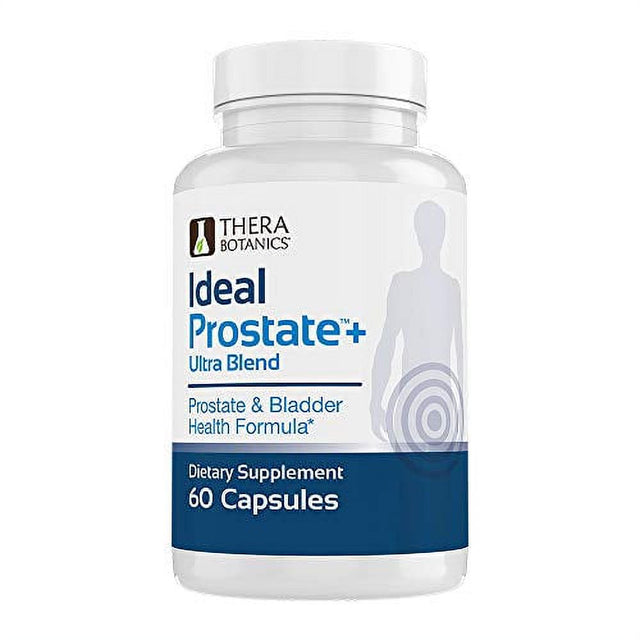 Ideal Prostate plus Ultra Support Supplement Powerful Prostate Supplement for Men Natural Prostate Relief with Saw Palmetto, Beta Sitosterol, Lycopene, Zinc, Horsetail & Vitamin D3 60 Capsules