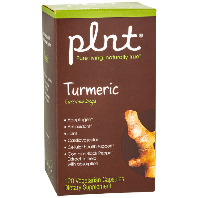 Plnt Turmeric with Natural, Nongmo Indian Turmeric Root, Supports Joint Mobility, Cellular Health Support Provides Antioxidant Benefits (120 Vegetarian Capsules)