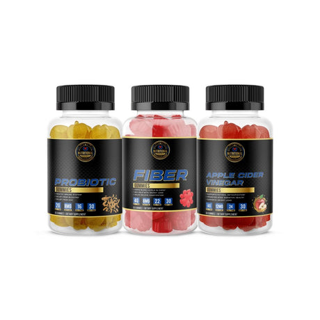 Nutritional Necessities Llc-Gut Health Bundle| Probiotic, Fiber, Apple Cider Vinegar Gummies