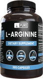 Pure Original Ingredients L-Arginine (365 Capsules) No Magnesium or Rice Fillers, Always Pure, Lab Verified