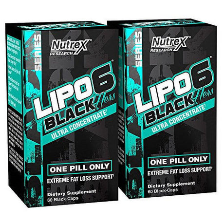 Nutrex Research Lipo-6 Black Hers Ultra Concentrate | Fat Burner Pills for Women | Hair, Skin, Nails Support | 120Count