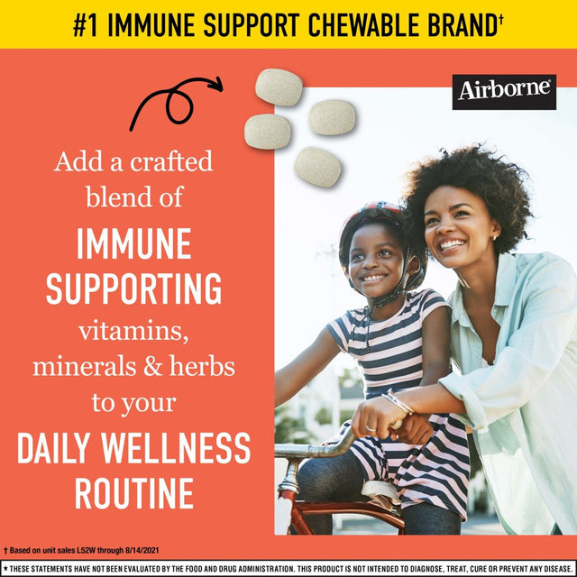 Airborne 1000Mg Vitamin C Immune Support Effervescent Tablets, Citrus Flavor, 32 Count