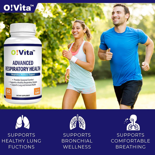 Advanced Respiratory Health, Lung Detox and Cleanse, Seasonal Comfort - 10 Active Herbal Ingredients Quercetin, Butterbur, Cordyceps, and More. 2-Month Supply (60 Non-Gmo Capsules)