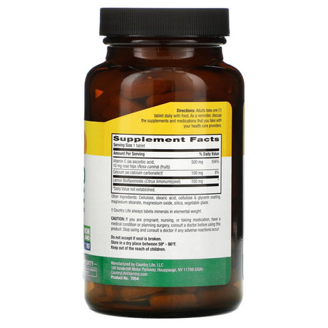 Buffered Vitamin C, 500 Mg, 250 Tablets, Country Life