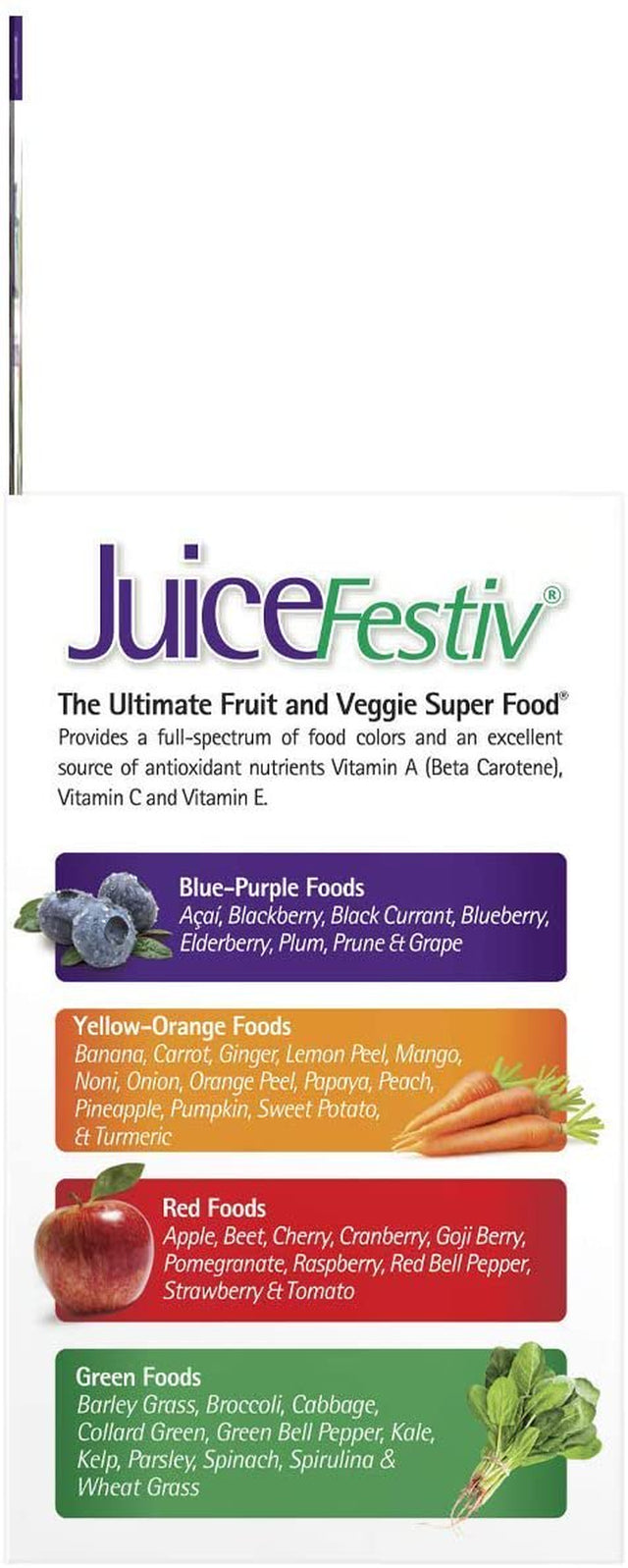 Natrol, Juicefestiv Daily Fruits & Veggies Capsules, 120 Count (Two 60 Count Bottles)