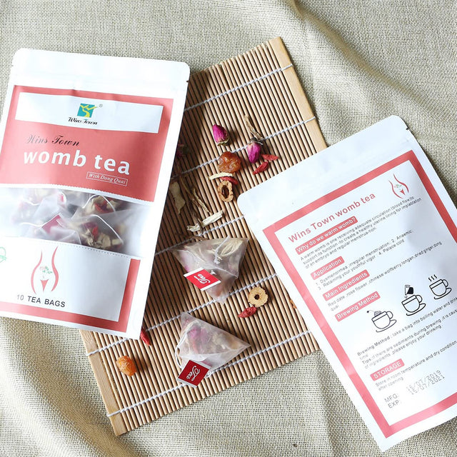 Wins Town Womb Tea, Uterus Cleansing Detox Tea, Herbal Tea for Warm, Care, Health, Love Woman, 10 Tea Bags