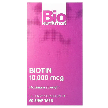 Bio Nutrition - Inc Biotin - 10000 Mcg - 60 Tablets