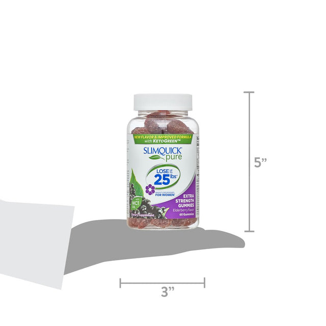 Slimquick Pure Weight Management Gummies, Elderberry, 60 Ct