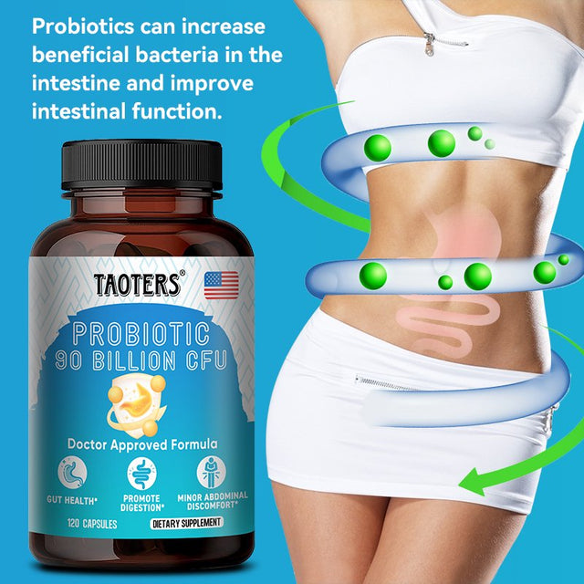 TAOTERS Daily Probiotic Supplement Capsules for Women and Men - Aids Digestion, Immunity, Gut Health