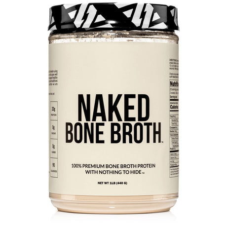 Naked Bone Broth – Beef Bone Broth Protein Powder – 20G Protein, Only 1 Ingredient – Gut Health and Joint Supplement – Unflavored – No GMO, Gluten, or Soy – 1 Pound