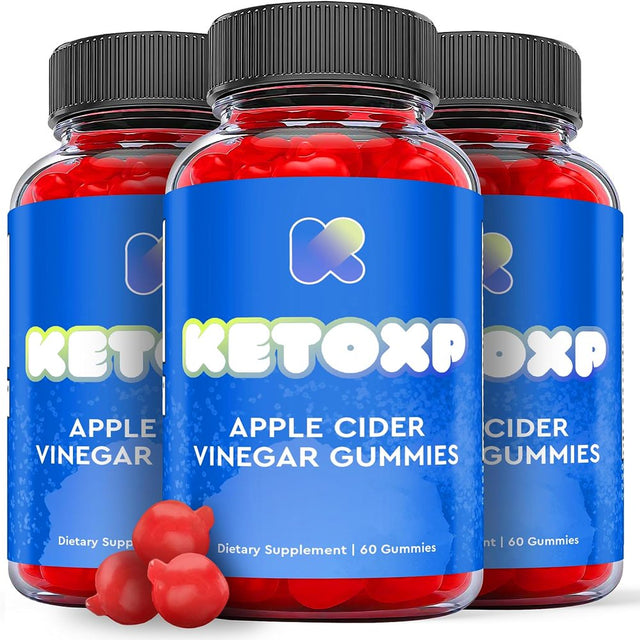 (3 Pack) Ketoxp Keto ACV Gummies - Apple Cider Vinegar Supplement for Weight Loss - Energy & Focus Boosting Dietary Supplements for Weight Management & Metabolism - Fat Burn - 180 Gummies