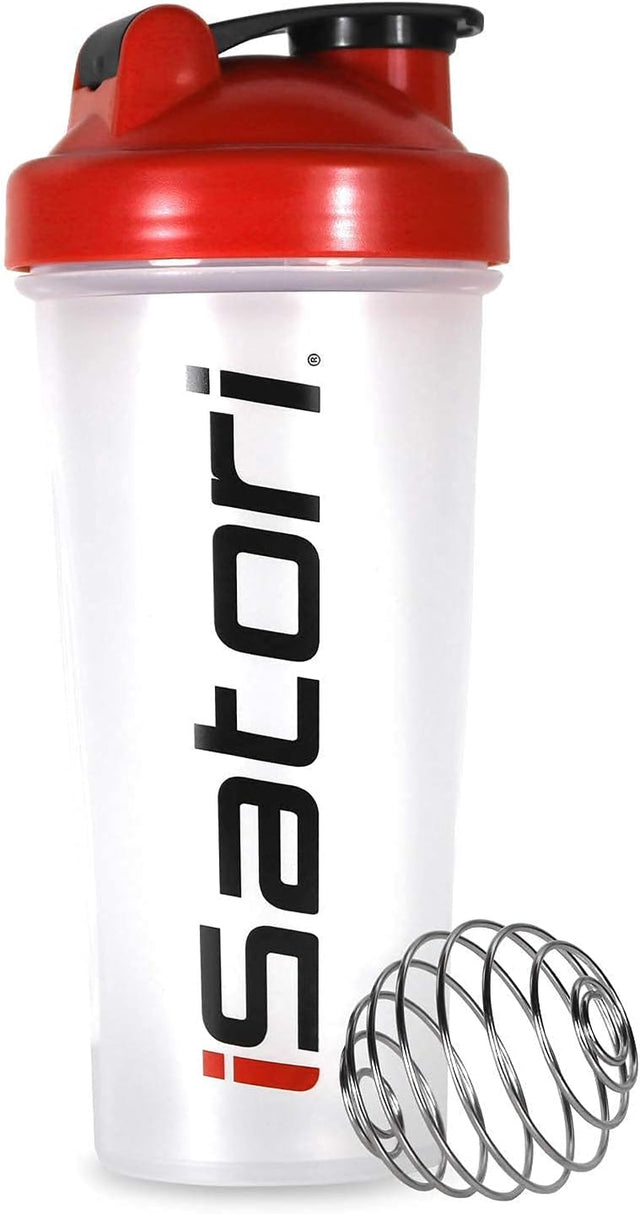 Isatori Bio-Active Whey Protein Powder - Vanilla Swirl (30 Servings) Classic Blender Bottle (Clear Bottle with Red Top)