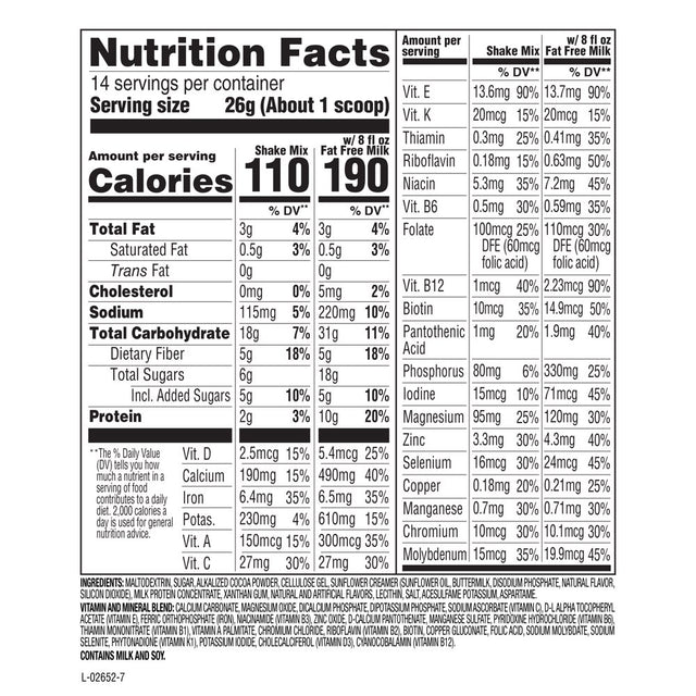 Slimfast Original Meal Replacement Shake Mix Powder, Creamy Milk Chocolate, 12.83Oz, 14 Servings