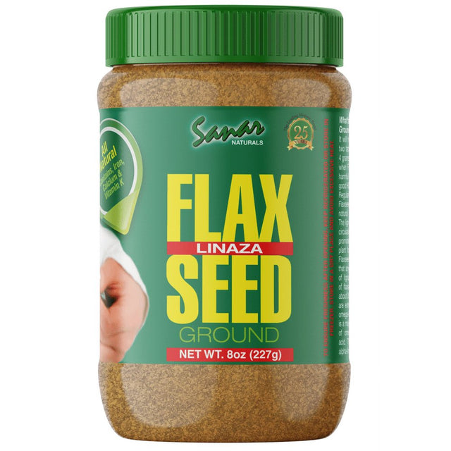 Sanar Naturals Ground Flaxseed, 8 Oz - Dietary Fibers for Digestive Support and Weight Management