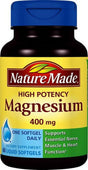 Nature Made Extra Strength Magnesium 400 Mg Softgels, 60 Count