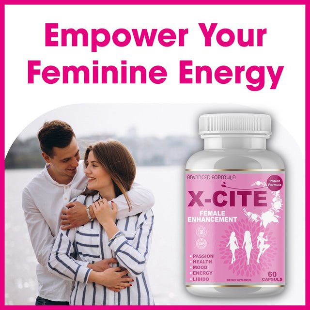 X-Cite Natural Female Health & Vitality Booster Supplement Pills - Powerful Enhancement of Energy, Hormone Balance Complex for Women with Maca Root by America'S Best Deals