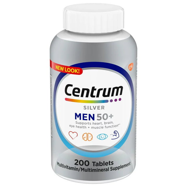 Centrum Silver Mens 50 plus Vitamins, Multivitamin Supplement, 200 Count