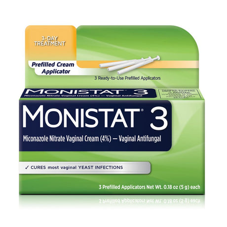 Monistat 3 Day Yeast Infection Treatment for Women, 3 Miconazole Cream Filled Applicators