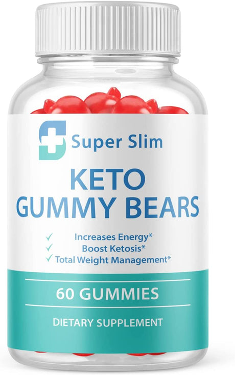 (1 Pack) Super Slim Keto Gummy Bears - Supplement for Weight Loss - Energy & Focus Boosting Dietary Supplements for Weight Management & Metabolism - Fat Burn - 60 Gummies