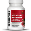 Brain Forza Organic Red Reishi Mushroom Capsules - Adaptogen for Mushroom Powdered Natural Immune Support, Heart and Cardiovascular System Health, Stamina, and Stress Management, 90 Capsules