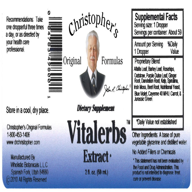 Christopher'S Original Formulas Vitalerbs, 2 Oz