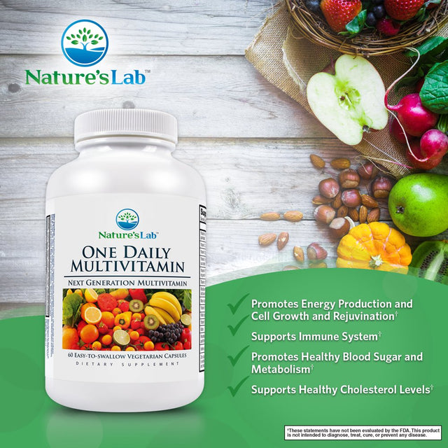 Nature'S Lab One Daily Multivitamin - 60 Capsules (2 Month Supply) - Contains 19 Essential Vitamins & Minerals Including Vitamin C, D3 & Zinc