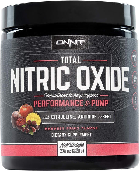 ONNIT Nootropic + Preworkout Stack - Alpha Brain (90Ct) + Total Nitric Oxide (Harvest Fruit)