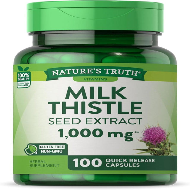 Milk Thistle Capsules | 1000Mg | 100 Count | Non-Gmo & Gluten Free | by Nature'S Truth