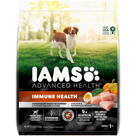 IAMS Advanced Health Chicken and Superfoods Recipe Dry Dog Food, 13.5 Lb Bag