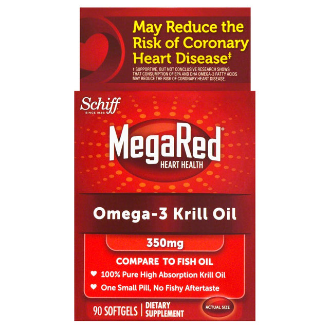 Megared Omega-3 Krill Oil Softgels, 350 Mg, 90 Ct