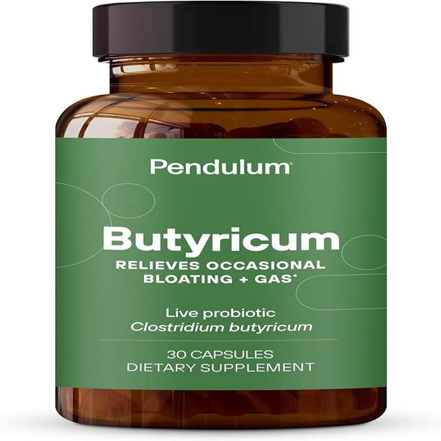 Pendulum Butyricum | a Probiotics Supplement for Women and Men - Increases Butyrate, Improves Gut Health, Relieves Occasional GI Discomfort, Bloating, & Diarrhea. Contains Clostridium Butyricum