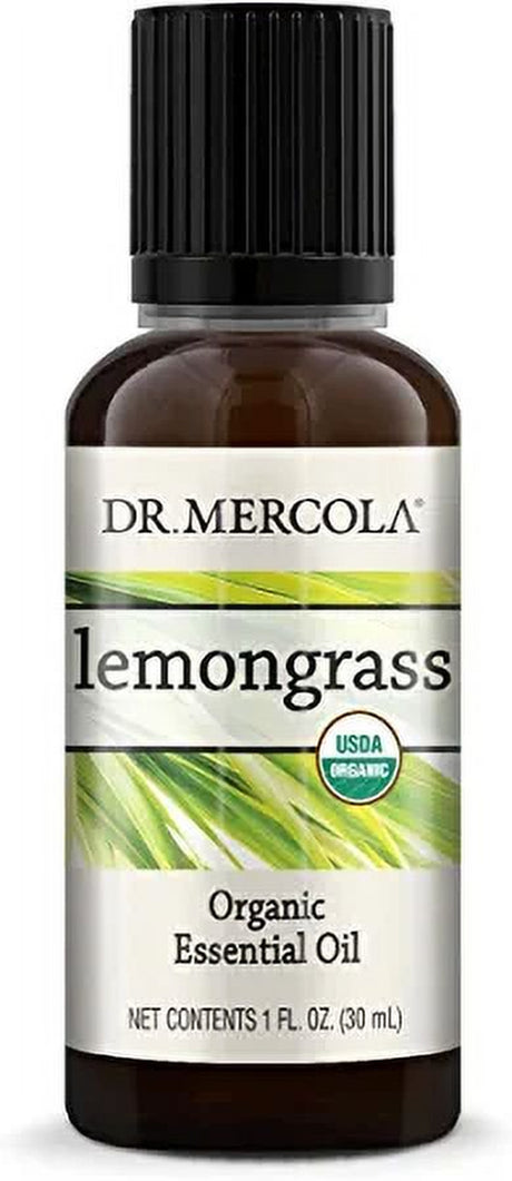 Dr. Mercola Lemongrass Essential Oil (1 Fl Oz), Non GMO and USDA Organic