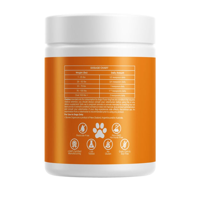 DNA PET Happy Healthy Organs & Glands Supplement for Dogs, Canine Multi Organ Beef Powder, 3 Oz