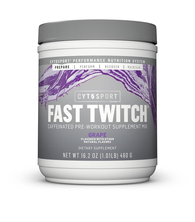 Fast Twitch from the Makers of Gatorade,Caffeinated Pre-Workout Supplement Mix,Grape,1.01Lb (Pack of 1),3.5G L-Citrulline,3G Betaine,2G Carnosine Beta-Alanine,Vitamin B6,B12 and 200Mg Caffeine