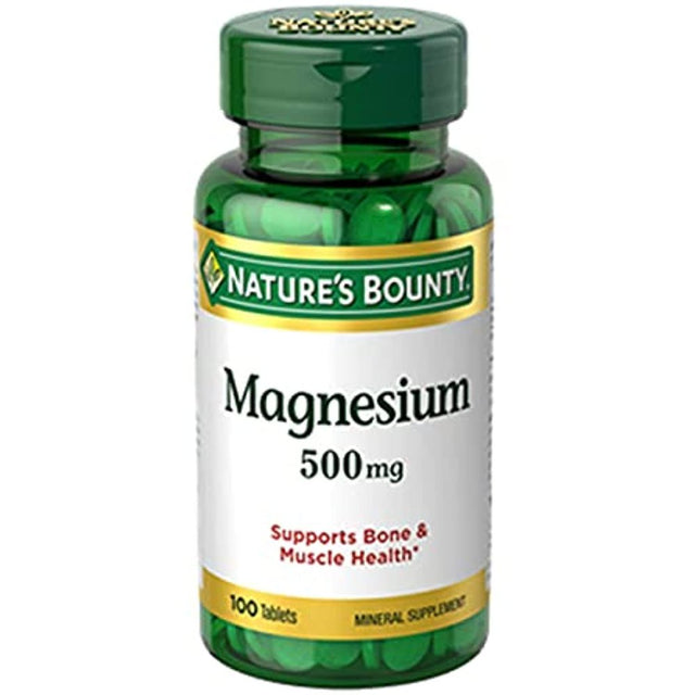 Natures Bounty Magnesium 500 Mg Tablets 100 Ea