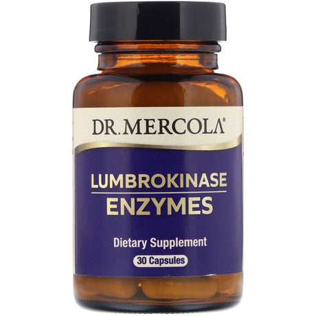 Dr. Mercola Lumbrokinase Enzymes Dietary Supplement, 30 Servings (30 Capsules), Supports Cognitive and Cardiovascular Health*, Non GMO, Soy Free, Gluten Free