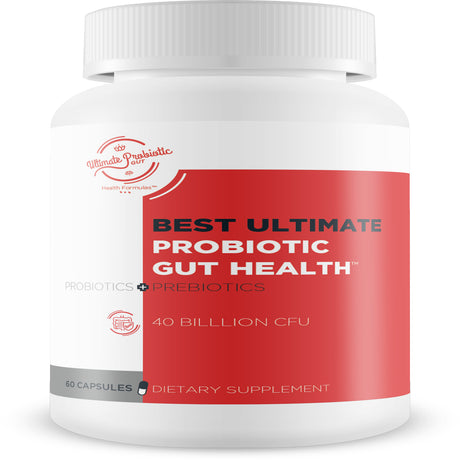 Best Ultimate Probiotic Gut Health - Top Formula - 40 Billion Cfu Probiotics & Prebiotics - Help Support Overall Gut Health & Stop Leaky Gut - Support Improved Sphincter Health - 60 Count