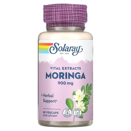 Solaray - Guaranteed Potency Moringa Leaf Extract 450 Mg. - 60 Vegetarian Capsules