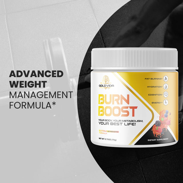 (2 Pack) Gold Vida Burn Boost Powder - Dietary Supplement for Weight Loss Management & Metabolism - Appetite Suppressant