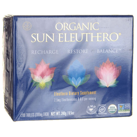 Sun Chlorella Sun Eleuthero - Organic - 1200 Tablets Single Herb Supplements