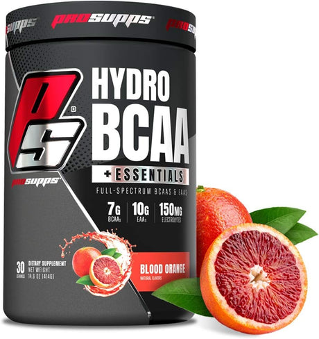 Prosupps® Hydrobcaa® BCAA/EAA Full Spectrum Matrix, 7G Bcaas, 3G EAAS, 0G Sugar, 0G Carbs, (30 Servings, Blood Orange Flavor)