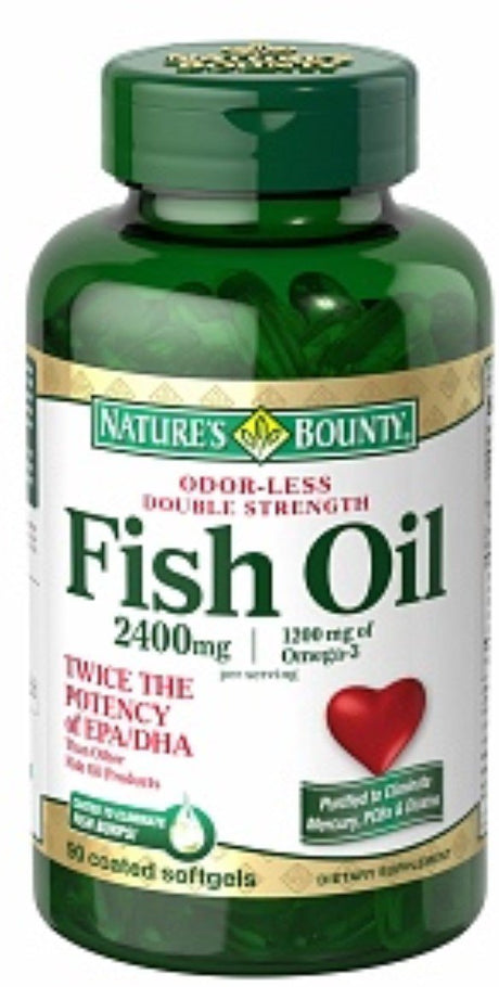 Nature'S Bounty Odorless Fish Oil, Double Strength, Softgels 90 Ea (Pack of 4)