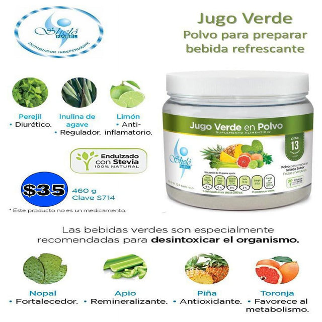 Green Juice Powder: Detoxifies and Rejuvenates Your Body - Cleanses, Alkalizes, Strengthens Immunity, Improves Liver Health and Moisturizes the Skin