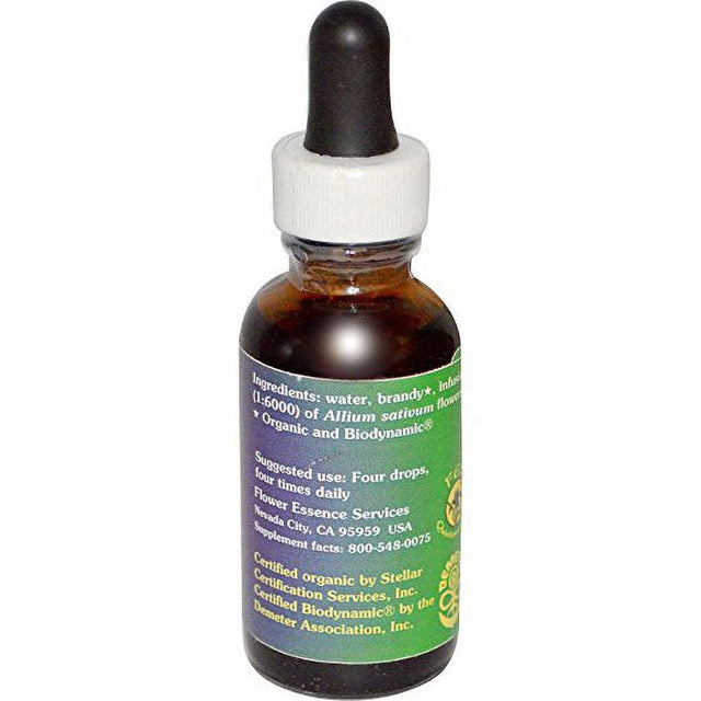 Garlic Herbal Supplement Dropper by Flower Essence - 1 Oz