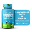 ORZAX Magnesium Complex, High Absorption, 200 Mg Triple Mag Glycinate, Malate & Citrate, Gluten & Dairy Free, 60 Tablets