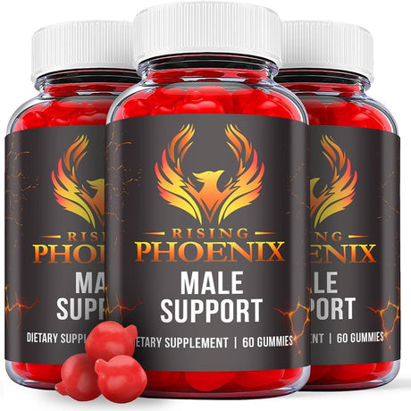 (3 Pack) Rising Phoenix Male Gummies - 180 Gummies