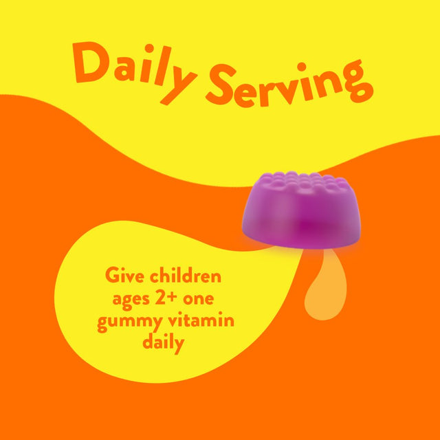 L’Il Critters Vitamin D3 Daily Gummy Supplement for Kids, for Immune & Bone Support, Peach and Berry Flavors, 60 Gummies