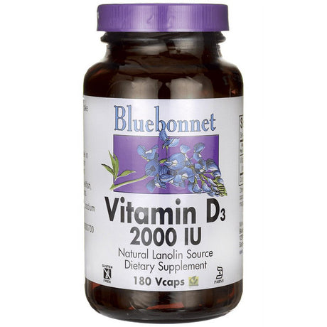 Bluebonnet Vitamin D3 2000 Iu, 180 Ct