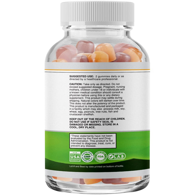 Multivitamin Gummies for Women & Men with the Perfect Blend of Vitamin a C D E B 12 & Zinc Biotin - Gummy Vitamins for Adults to Improve Immunity & Hair Growth - 90 Gluten & Gelatin-Free Gummies