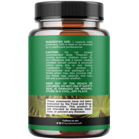 Pure Saw Palmetto Extract Capsules - Enhanced Hair Growth Supplement with Saw Palmetto for Women and Men - Saw Palmetto Capsules with anti Aging Hair Vitamins for Faster Hair Growth for Men and Women